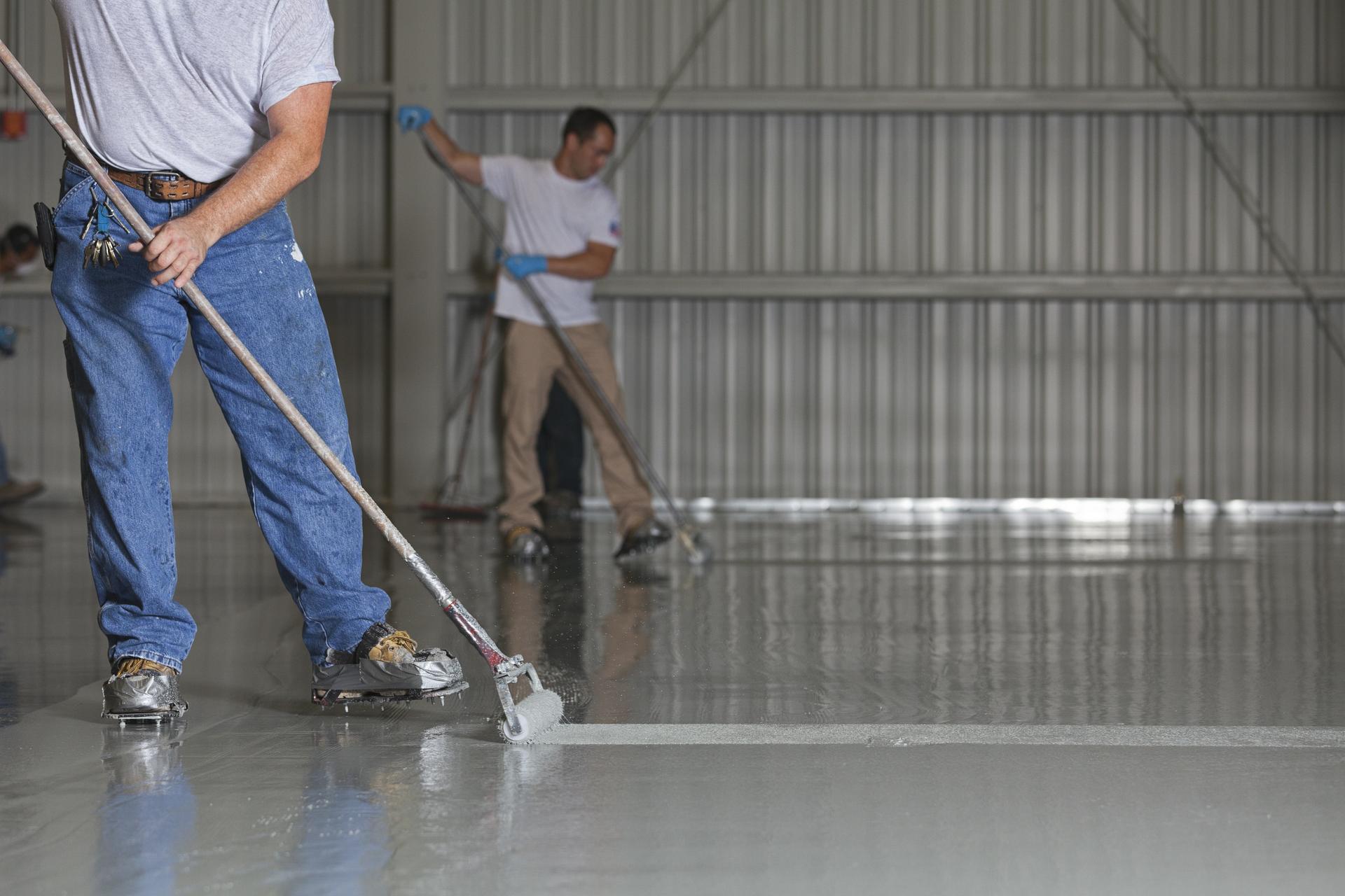 Epoxy coating applied with roller/squeegee